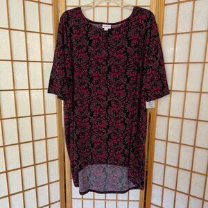 LuLaRoe Shirt. Irma. XL. Black and Red